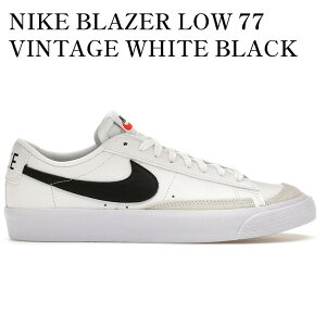 yCO 񂹏izNIKE BLAZER LOW 77 VINTAGE WHITE BLACK (GS) DA4074-101 Y fB[X lC 