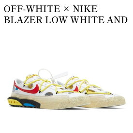 【お取り寄せ商品】OFF-WHITE × NIKE BLAZER LOW WHITE AND UNIVERSITY RED オフホワイト × ナイキ ブレーザー ロー ホワイト アンド ユニバーシティレッド DH7863-100