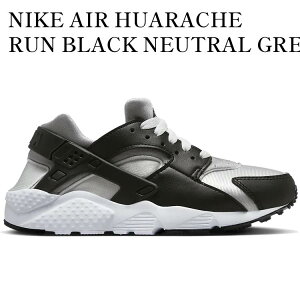 yCO 񂹏izNIKE AIR HUARACHE RUN BLACK NEUTRAL GREY (GS) 654275-044 Y fB[X lC 