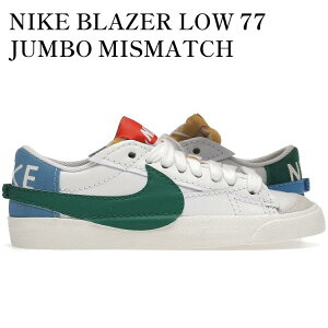 yCO 񂹏izNIKE BLAZER LOW 77 JUMBO MISMATCH (WOMEN'S) DQ1470-100 Y fB[X lC 