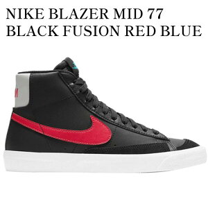 yCO 񂹏izNIKE BLAZER MID 77 BLACK FUSION RED BLUE (GS) DJ4607-001 Y fB[X lC 