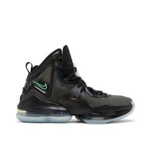 yCO 񂹏izNIKE LEBRON 19 BLACK AQUA (GS) DD0418-003 Y fB[X lC 
