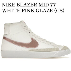 yCO 񂹏izNIKE BLAZER MID 77 WHITE PINK GLAZE (GS) DA4086-105 Y fB[X lC 