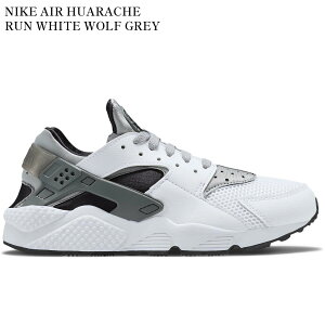 yCO 񂹏izNIKE AIR HUARACHE RUN WHITE WOLF GREY BLACK 318429-101 Y fB[X lC 