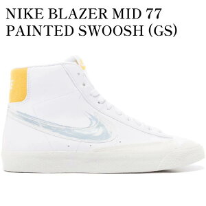 yCO 񂹏izNIKE BLAZER MID 77 PAINTED SWOOSH (GS) DX3070-100 Y fB[X lC 