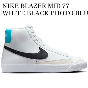 yCO 񂹏izNIKE BLAZER MID 77 WHITE BLACK PHOTO BLUE (GS) DA4086-108 Y fB[X lC 