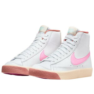 yCO 񂹏izNIKE BLAZER MID 77 WHITE PINK SPELL (GS) DZ2900-100 Y fB[X lC 