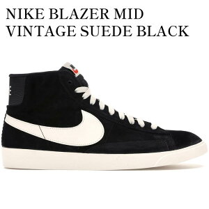 yCO 񂹏izNIKE BLAZER MID VINTAGE SUEDE BLACK (WOMEN'S) AV9376-001 Y fB[X lC 