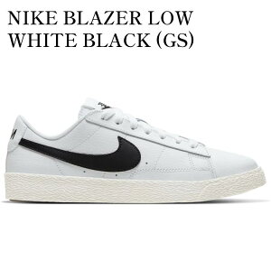 yCO 񂹏izNIKE BLAZER LOW WHITE BLACK (GS) CZ7106-101 Y fB[X lC 
