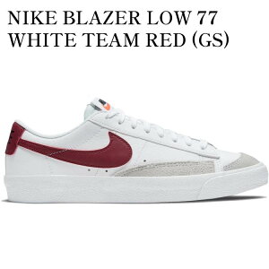 yCO 񂹏izNIKE BLAZER LOW 77 WHITE TEAM RED (GS) DA4074-102 Y fB[X lC 