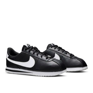 yCO 񂹏izNIKE CORTEZ BASIC LEATHER BLACK WHITE (GS) 904764-001 Y fB[X lC 
