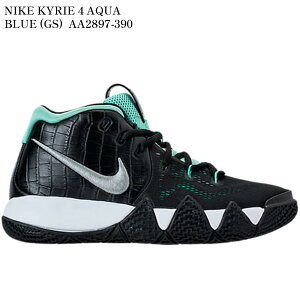 yCO 񂹏izNIKE KYRIE 4 AQUA BLUE (GS) AA2897-390 Y fB[X lC 