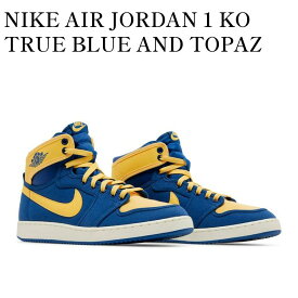 【お取り寄せ商品】NIKE AIR JORDAN 1 KO TRUE BLUE AND TOPAZ GOLD/LANEY ナイキ エアジョーダン1 KO トゥルーブルー アンド トパーズゴールド/レイニー DO5047-407