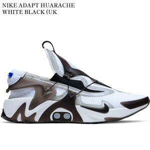 yCO 񂹏izNIKE ADAPT HUARACHE WHITE BLACK (UK CHARGER) CT4089-110 Y fB[X lC 