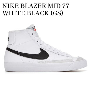 yCO 񂹏izNIKE BLAZER MID 77 WHITE BLACK (GS) DA4086-100 Y fB[X lC 