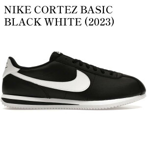 �y�C�O���� �����񂹏��i�zNIKE CORTEZ BASIC BLACK WHITE (2023) DM4044-001 �����Y ���f�B�[�X �l�C �������