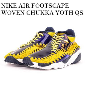 【お取り寄せ商品】NIKE AIR FOOTSCAPE WOVEN CHUKKA YOTH QS LIGHT MIDNIGHT BRIGHT CITRON ナイキ エアフットケープ ウーブン チャカ ユース QS ライト ミッドナイト ブリト シトロン 649790-400