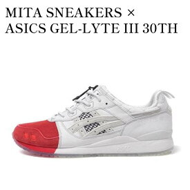 【お取り寄せ商品】MITA SNEAKERS × ASICS GEL-LYTE III 30TH ANNIVERSARY WHITE/RED-BLUE ミタスニーカーズ × アシックス ゲルライト3 30th アニバーサリー ホワイト/レッド ブルー 1193A185-000 メンズ レディース 人気 おしゃれ