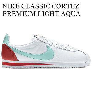 �y�C�O���� �����񂹏��i�zNIKE CLASSIC CORTEZ PREMIUM LIGHT AQUA (WOMEN'S) 905614-104 �����Y ���f�B�[�X �l�C �������