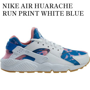 yCO 񂹏izNIKE AIR HUARACHE RUN PRINT WHITE BLUE NEBULA-BLUE NEBULA (WOMEN'S) AQ0551-100 Y fB[X lC 