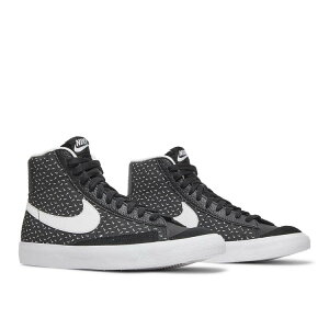 yCO 񂹏izNIKE BLAZER MID '77 POLKA SWOOSH BLACK WHITE WHITE (GS) DC9197-001 Y fB[X lC 