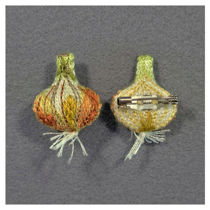 楽天市場】【玉ねぎ】刺繍ブローチ。Made in japan、刺繍、ブローチ 