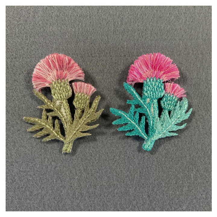 楽天市場 アザミ 刺しゅうブローチ Made In Japan 刺繍 ブローチ 全面刺繍 軽い 立体 野草 花 フラワー フリンジ プレゼント ラカム