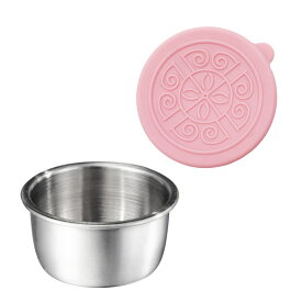 【10個セット】ステンレス製ソースカップ 50ml シリコン蓋付き 密閉保存容器 調味料入れ サラダドレッシング トマトソース おしゃれな調味料容器 コンパクト設計 衛生的で使いやすい パーティーやおもてなしに大活躍 高品質ステンレス製 シンプルでモダンなデザイン