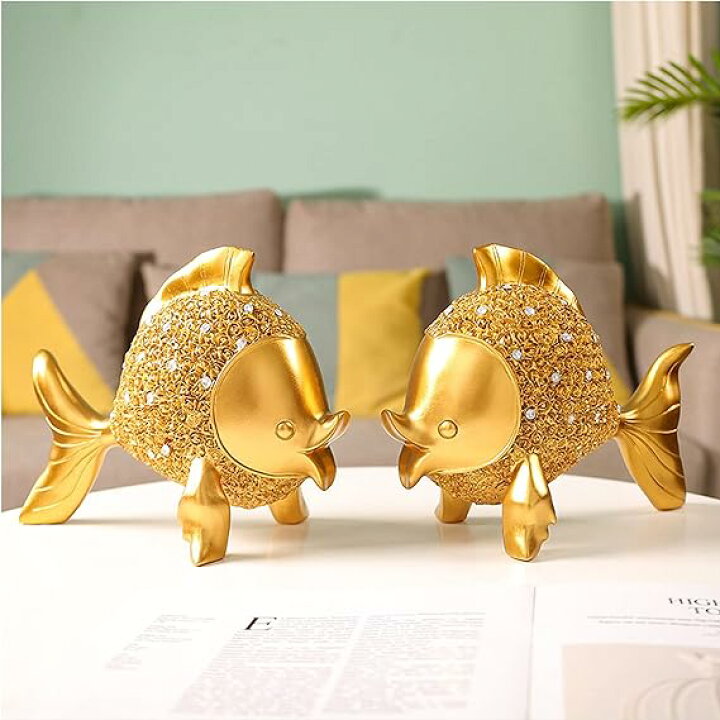 楽天市場】金魚 置物 家装飾用 金魚飾りインテリア 樹脂手工芸品 バラ 