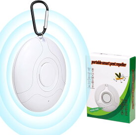 蚊遣り バグザッパー ポータブル インテリジェント 超音波 虫除け 蚊取り器 超音波 屋外 蚊遣り 屋外 ザッパー 蚊 掛けられる ザッパー 室内 (ホワイト)