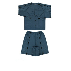 介護パジャマ 半袖 綿 全開 男性 女性 全開フルオープン マジックテープ 寝たきり 要介護 術後 入院 点滴中サポート 柔らかくて軽い 介護ゆるゆるな 普段着