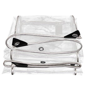 防水透明シート 雨よけシート 0.35mm PVCビニールシート 防風防雨防砂防塵防寒 植物保護カバー ベランダ 屋外 店舗 飛沫防止 花粉症対策 農業/避難所/住宅用 (1.5x2m)