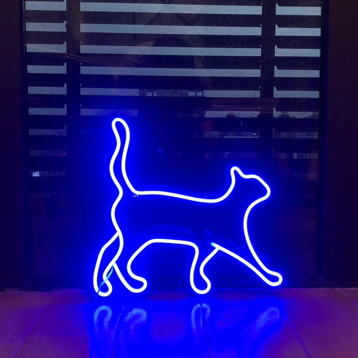 楽天市場】ネオンデコレーション-猫の形のライト-輝く猫のLEDライト 