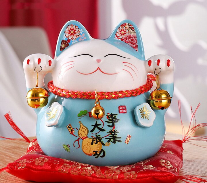 楽天市場】招き猫貯金箱 置物 開運 金運アップ まねきねこ 置物 商売 