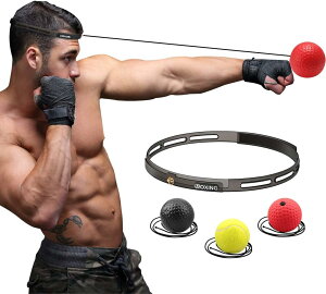 ボクシングボール パンチングボール 格闘技 打撃練習 軽量 練習用ボール 動体視力 反射神経 迅速な反応 パンチ練習 トレーニングストレス解消 ナイロンヘッドバンド 初心者用黒ボール ベテ