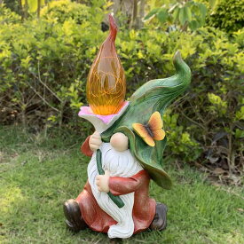 ソーラーライト 可愛い ソーラー置物 妖精 ガーデンオーナメント ガーデニングオブジェ 置物 庭 飾りライト 防水屋外 アウトドア 装飾用品 ハウス 家飾り ギフト/プレゼント 樹脂製 童話シリーズ 置物ライト 自動点灯 おしゃれ 置物 ガーデニング雑貨