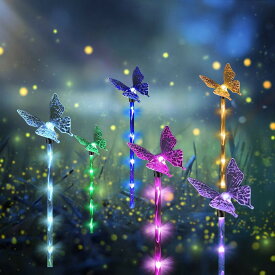 ソーラーライト ガーデンライト 6個セット 屋外 防水 ソーラー おしゃれ LED 埋め込み 室外 太陽光充電 自動点灯/自動消灯 かわいい 省エネ 暖色イルミネーション LED 飾り 装飾 玄関先/ガーデン/花園/芝生/車道/玄関/歩道/庭に適用