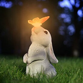 ◆楽天1位◆置物ライト ソーラーライト 屋外 防水 ガーデンライト オーナメント 雰囲気作り 飾りライト ガーデニング雑貨 庭 ソーラー 雑貨 led 玄関 歩道 プレゼント ギフト 暖色 樹脂製 自動点灯 自動消灯 ウォームホワイト 14cm*15cm*26cm