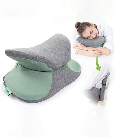 うつ伏せ 枕 お昼寝枕 腰枕 ランバーサポート 低反発 デスク用 カバー洗える睡眠品質を向上 対策 頭痛改善にうつ伏せ オフィス用 机 ネックピロー 多機能 背中クッション 会社 学校 オフィス 仮眠
