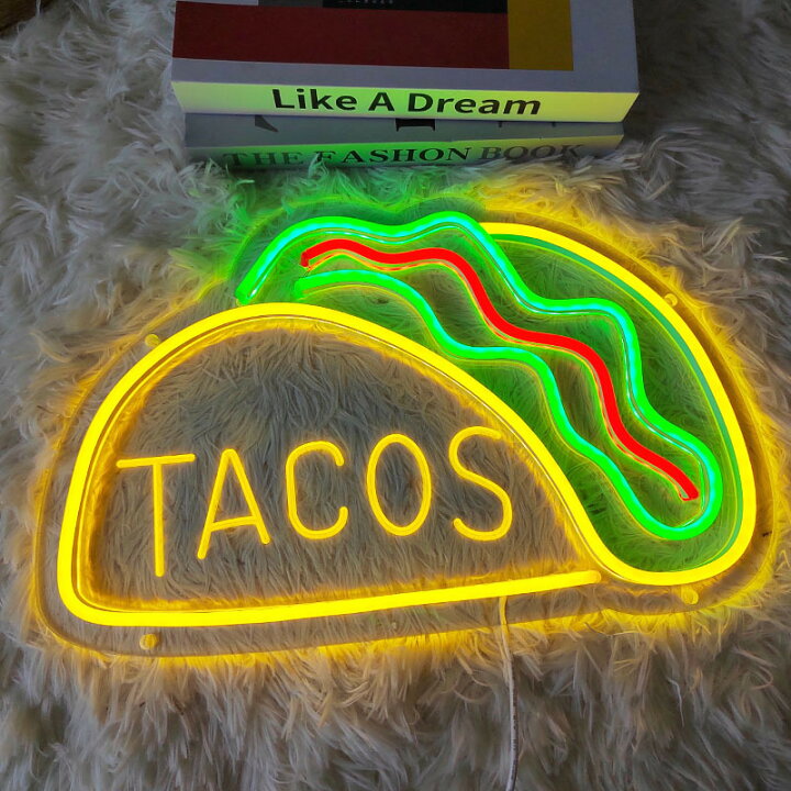 楽天市場】Tacosネオンサイン LEDネオンライト 壁掛け ネオン看板 