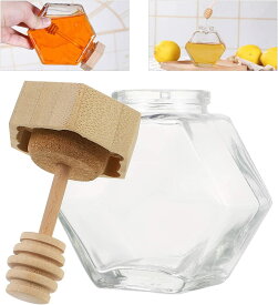 【2個セット】220ml 380ml ハニーポット 蜂蜜 はちみつ ハニー ドレッシング ジャム パスタ 容器 蜂蜜ボトル 保存容器 蓋付き 家庭用 キッチン用