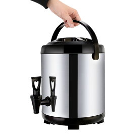 8L/10L/12L 保温ポット 保温ジャグ 卓上断熱バレル 大容量 二重層 温水ボイラー 魔法瓶 ホット コールド二重絶縁 ミルクティー保温バケツ 商業向け 大容量 ジュース お湯 ミルク ミルクティー豆乳用 断熱バレル