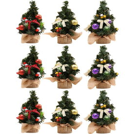 9個セット 卓上 20CM クリスマスツリー クリスマスツリー飾り 卓上ミニツリー かわいい ミニチュア 卓上 北欧風 おしゃれ ショーケース装飾用 飾り 撮影小道具 プレゼント