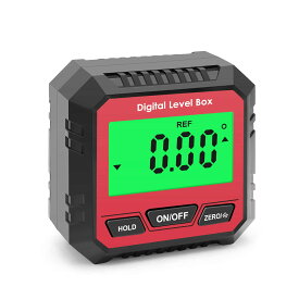 デジタル角度計 4*90°角度/傾斜検出 分度器 水平器 データ保持 自動電源オフ 読みやすい LCDディスプレイ デジタル傾斜計 小型傾斜計 持ち運び便利