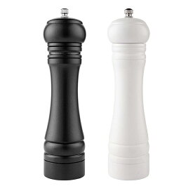 2本セット ペッパーミル 塩胡椒 ミル 手動 詰め替え可能 結晶塩 岩塩 香辛料 調味料ミル 操作簡単 セラミック スパイス 調味料用 キッチン用品
