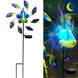 ソーラーライト LED クジャク 屋外ガーデンデコレーションライト 埋め込みライト イルミネーションライト ソーラーパネル付き 環境にやさしい 省エネ 防水 防水 庭園 芝生 車道 歩道 パーティー クリスマス ハロウィン 結婚式