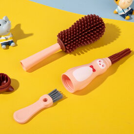 ボトルブラシ 4in1 水筒 洗う シリコン製 抗菌 ボトル洗い 水筒 洗浄 フタ 溝掃除 哺乳瓶ブラシ キッチン用 カップブラシ 哺乳瓶グッズ キッチングッズ キッチンブラシ 出産準備 プレゼント ベビー 出産祝い 便利グッズ