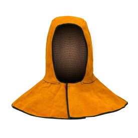 溶接帽子 牛革 溶接 耐火 保護 溶接フード ヘルメット マスク 電気溶接作業