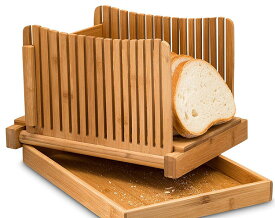 自家製パン用パンスライサー,頑丈な調節可能なまな板パン スライサー | ベーグルを切るためのコンパクトなパンスライスガイド 31.7*23.7*19CM