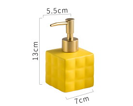 ソープディスペ ンサー せっけんディスペン 220ml /7.5ozセラミックソープディスペンサースクエアソープポンプボトル電気メッキポンプローションボトル付きバスルームキッチン用 おしゃれ ソープディスペ